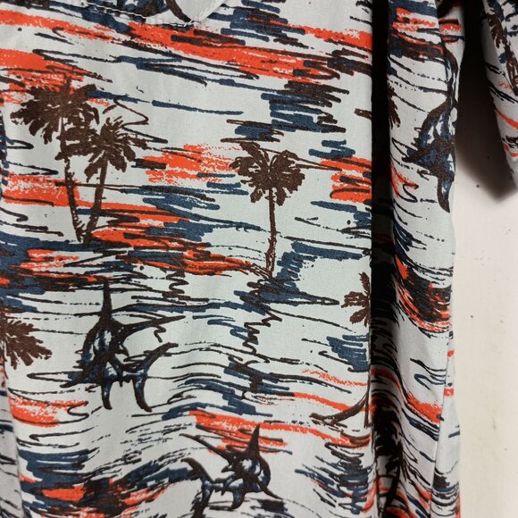 Columbia PFG Mens Trollers Best Short Sleeve Shirt Size L Summer Fishing Marlin - Picture 2 of 8